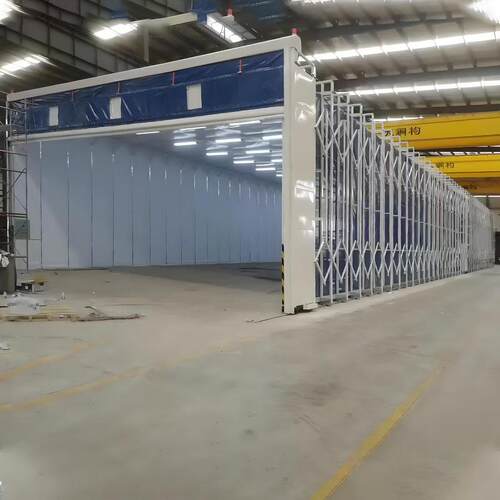 移动式伸缩喷漆房可伸缩省空间大型工件工程机械专用伸缩喷漆房
