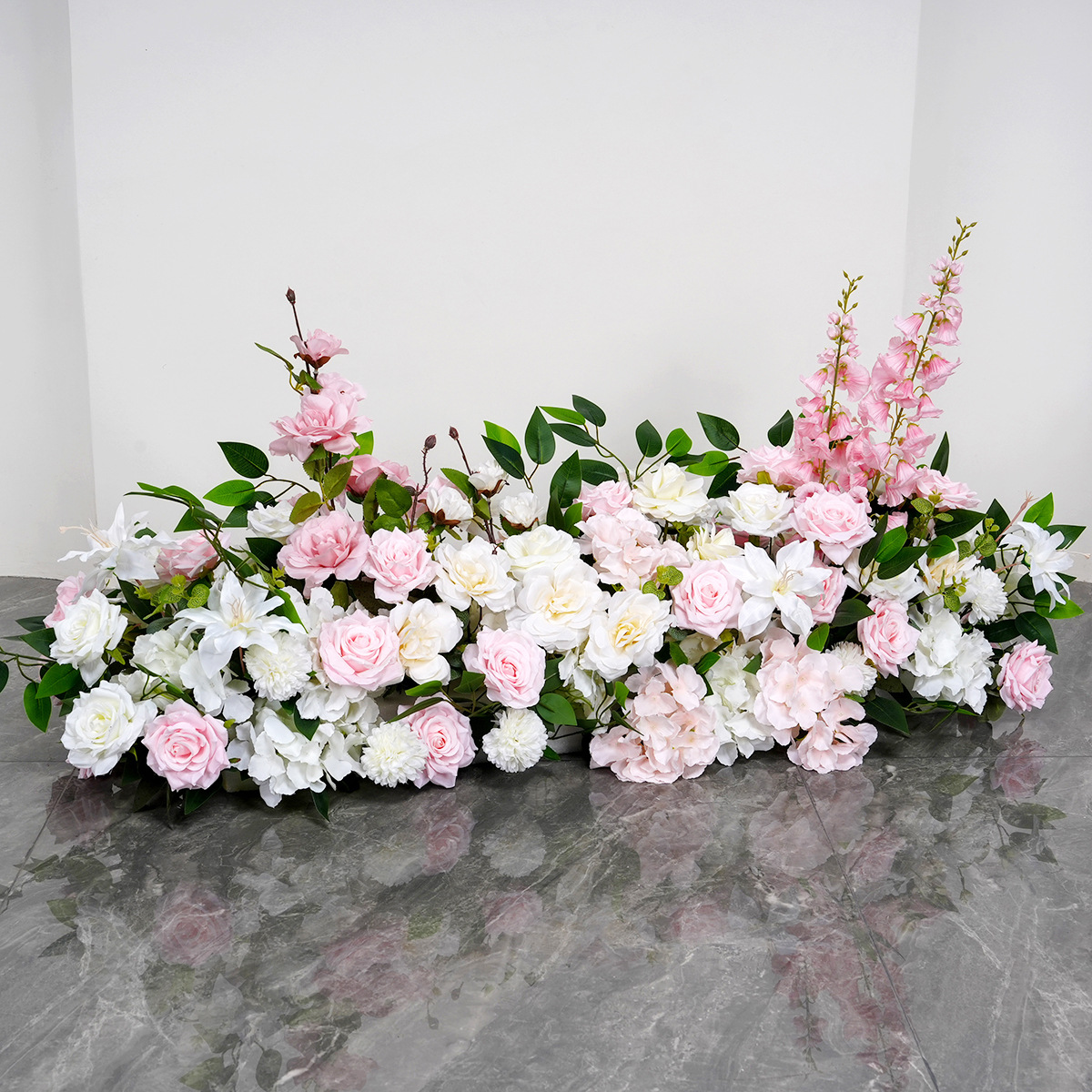 品质款仿真花新款布置套装 婚庆婚房地排花花束 仿真玫瑰摆件客厅