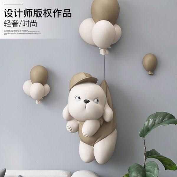 轻奢现代墙上装饰品挂件客厅沙发背景墙壁挂儿童房卧室床头挂饰狗
