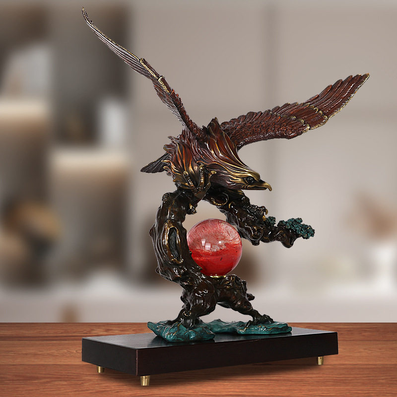 铜制工艺品鹏程万里摆件雄鹰办公室家居客厅摆设送客户工厂批发