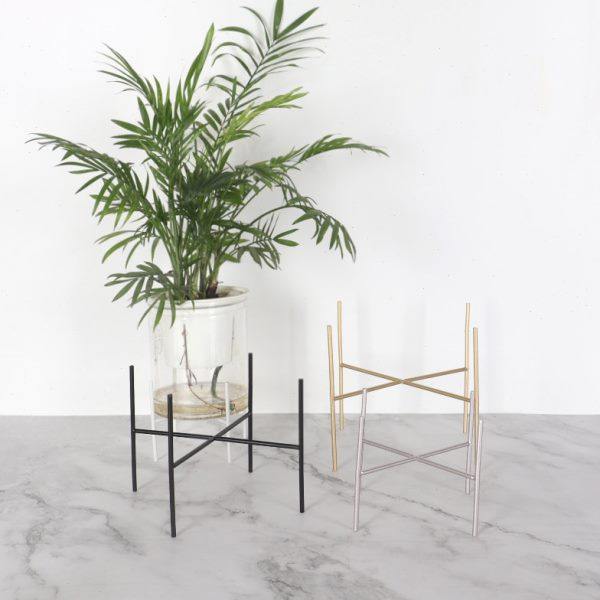 创意圆柱圆球底座托架金属装饰架子花瓶罐子展示托架十字井型架