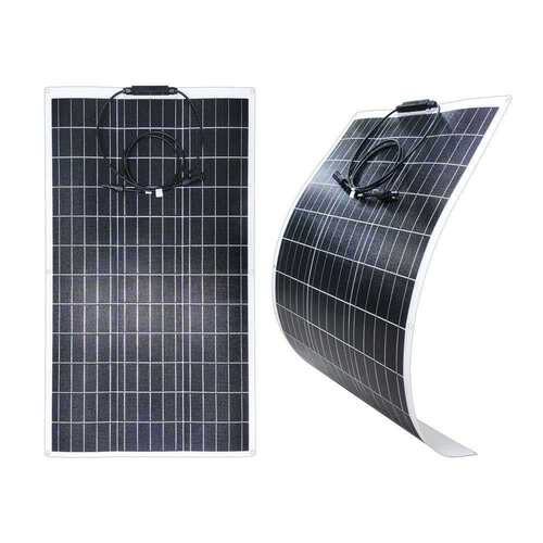 厂家 太阳能单晶硅光伏电池板便携式柔性太阳能电池板50瓦100w