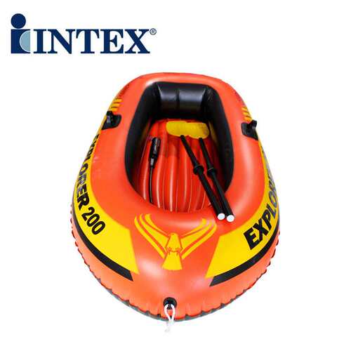 intex 58331探险者二人充气船皮划艇手划船漂流船PVC现货水上