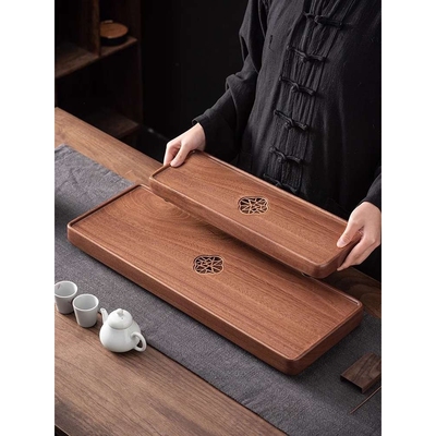 缅甸花梨木茶盘2024新款家用整块实木轻奢客厅简约风小型