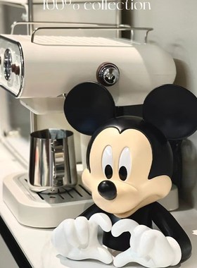 米奇摆件比心可爱咖啡机玄关垃圾桶饮水机烧水壶客厅电视柜装饰品