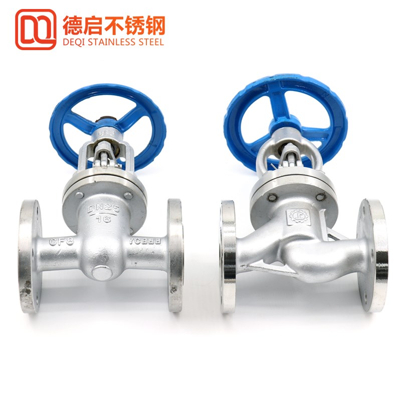 不锈钢截止阀304/316L J41W-16法兰截止C阀DN20 25 32 40 50 65 8