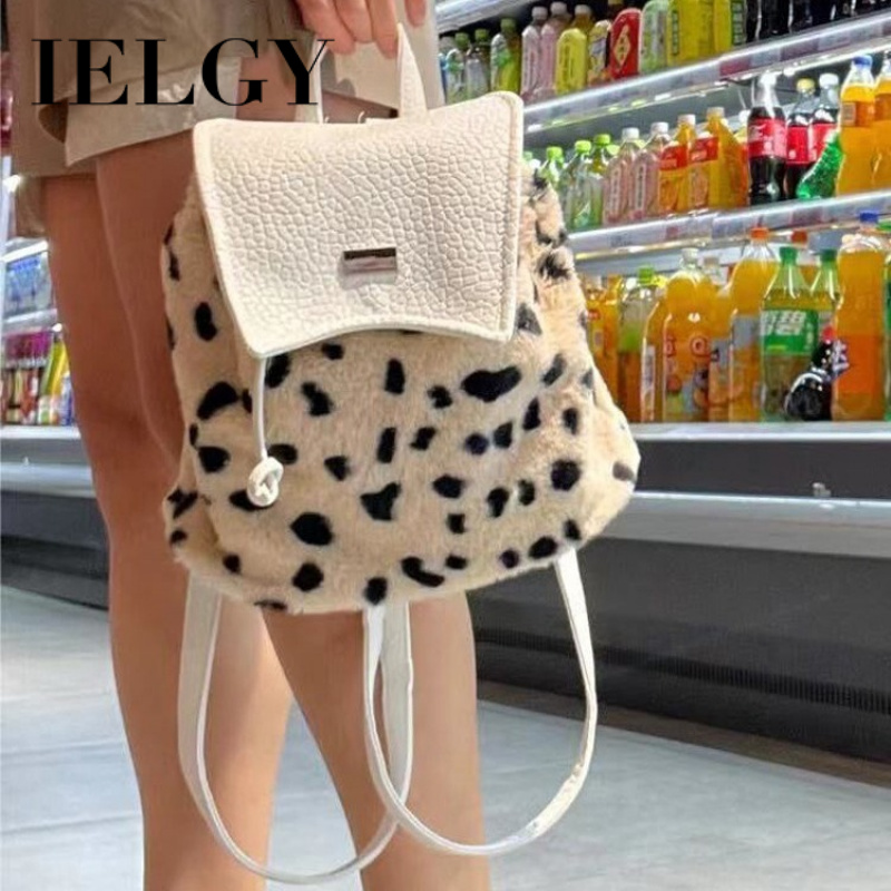 IELGY辣妹豹纹双肩包5