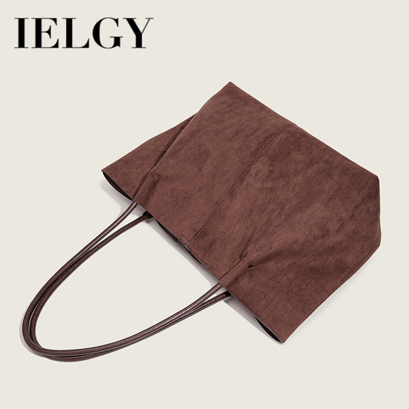 IELGY冬季女包韩版绒面托特
