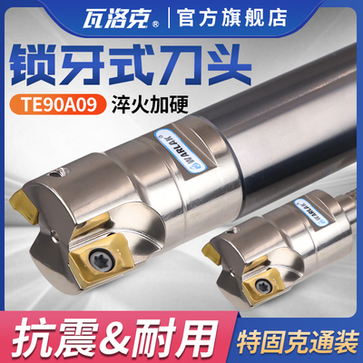 分体式特固克AXMT0903刀片锁牙式铣刀头TE90A09直角抗震螺纹刀头
