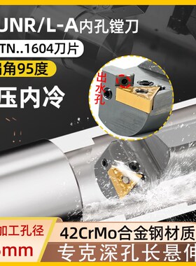 世工P型杠杆式95度PTUNR-A内径车刀杆内出水镗刀TN1604三角形刀片