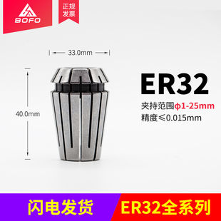 数控CNC雕刻机夹头弹性筒夹ER32