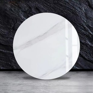 家用岩板圆形餐桌面旋转桌面x岩板转盘吃饭桌子圆盘餐厅大理石转