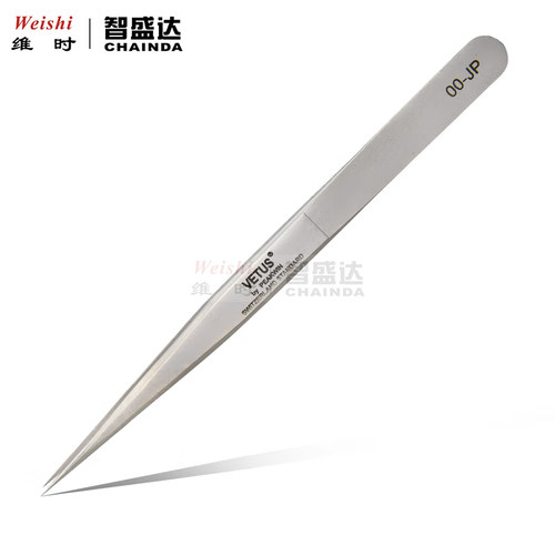 VETUS不锈钢高精密超细尖嘴镊子飞线弯头夹子维修工具特硬小平口