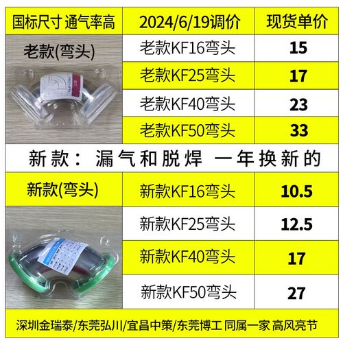 KF真空弯头 KF不锈钢弯头 90度法兰弯头 KF16 KF-25 40 50金瑞泰