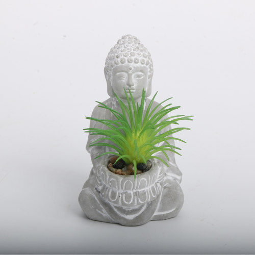 创意中式水泥佛像人物摆件盆景造景微景观摆设创意家居装饰品