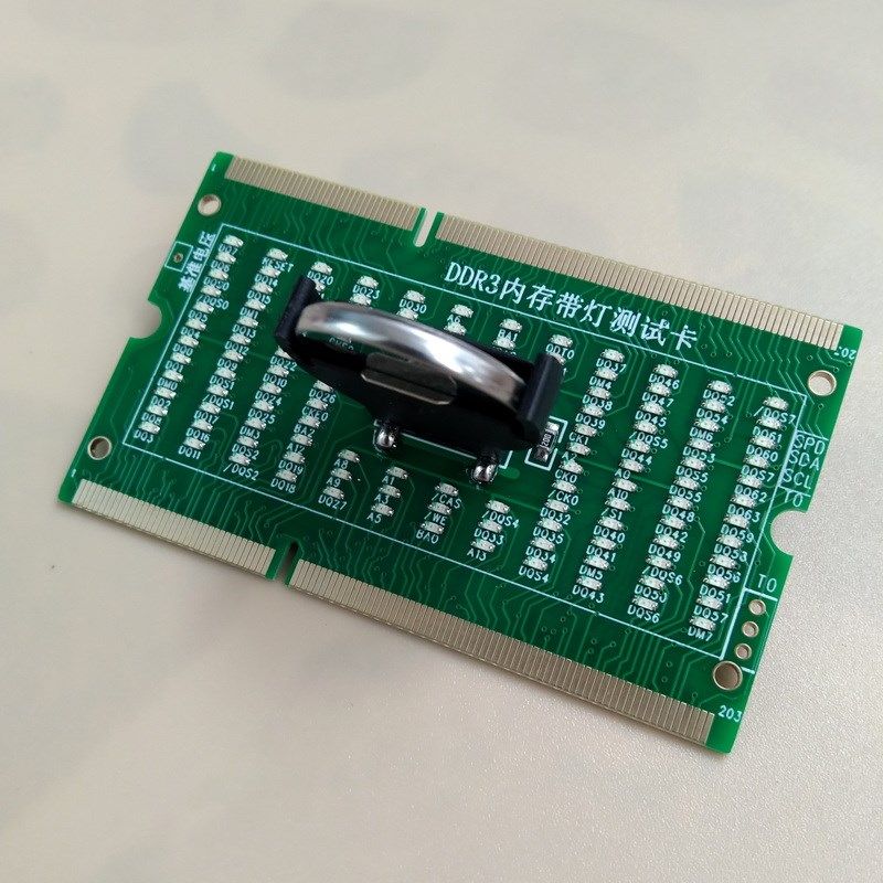 笔记本DDR3带灯内存测试卡主板维修测试仪电脑故障检测工具双接口