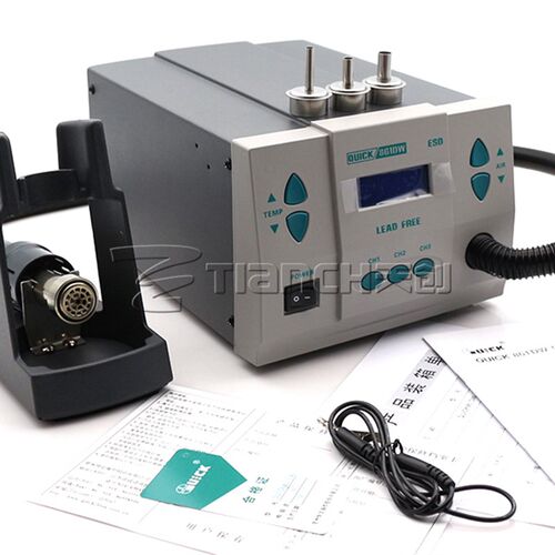 QUICK快克热风枪拆焊台861DW数显无铅智能温控热风拆焊台1000W