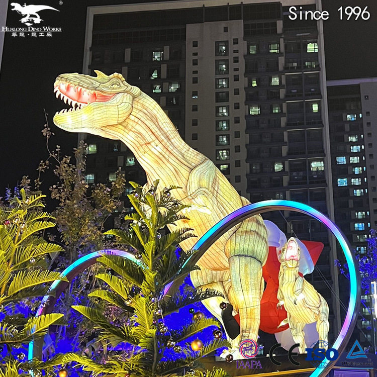 商场 广场夜游网红打卡拍照 引流动物彩灯 恐龙花灯源头工厂制作