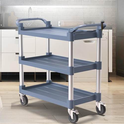 酒店餐厅加厚手推多功能送餐收餐车饭店厨房四层大小号塑料收碗车