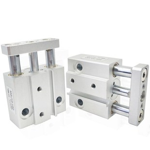 15S 迷你小气缸小型气动微型气缸三轴三杆带导杆气缸MGJ6