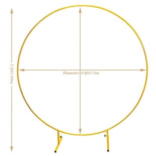 金色铁艺圆形拱门婚庆婚礼背景装饰道具卡扣款气球拱门支架花架