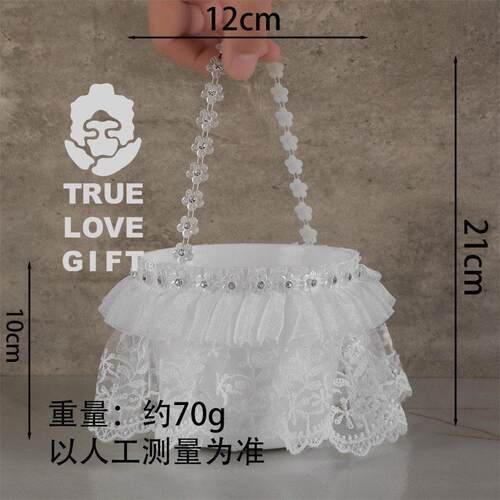 西式婚庆典礼篮子新娘新郎结婚蝴蝶结浪漫梦幻爱情纯手工制作花篮