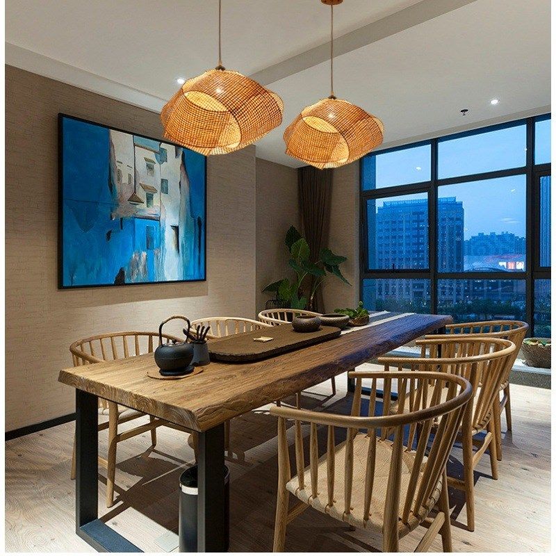 创意个性吊灯异形工艺竹编灯茶室民宿大厅鸟巢艺术装饰灯藤艺灯具,家装灯饰光源,客厅吊灯,淘宝优惠券,粉丝福利购,淘宝优惠卷