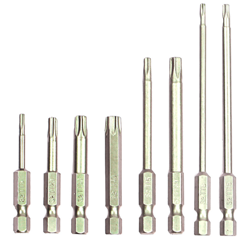 尼高梅花型电动批头带孔风批头S2六角旋具螺丝刀起子改锥头10支装,橡塑材料及制品,塑料盒/塑料箱/塑料柜,淘宝优惠券,粉丝福利购,淘宝优惠卷