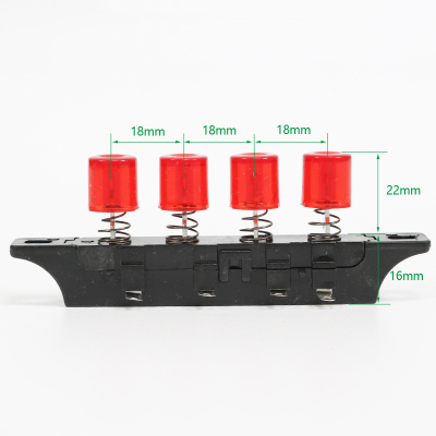小太阳电暖气琴键开关4键开关取暖器电暖扇档位开关16A大功率按键