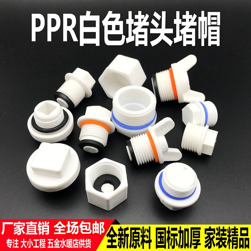 4分ppr丝堵外丝堵头6分1寸2025塑料外牙内牙堵头试压水管接头配件