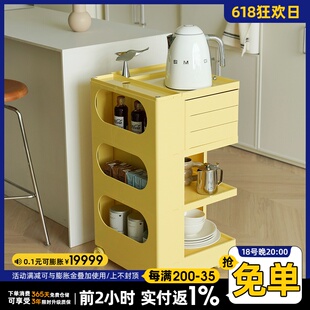 【UnicaFurn】旋转收纳柜可移动推车简约小户型创意储物床头柜