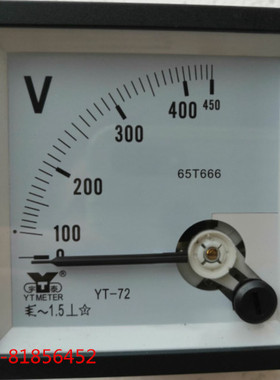 65T666 指针 交流电压表 YT72-450V 450V YT-72 72T1 SQ-72