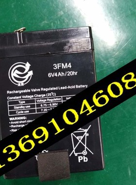 速展电瓶 3FM4 6V4AH/20HR电子称 台秤 天平秤 玩具车 童车蓄电池