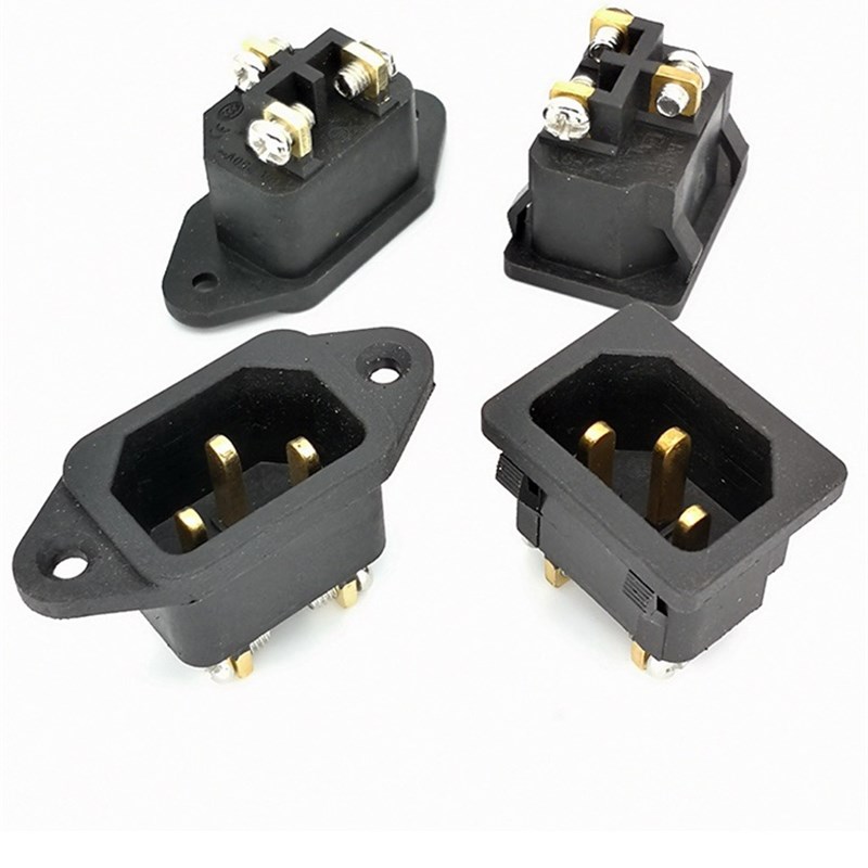 爆款30A大电流品字电源插座加厚针 高压锅电饭煲电动车充电母插座