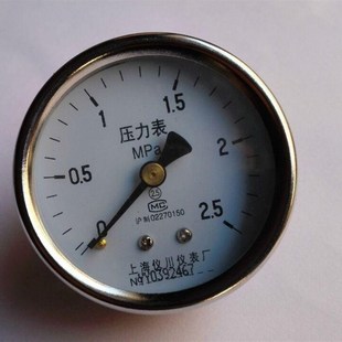 压力0 2.5MPA 无边 直径60mm 1.5 轴向压力表 螺纹M14