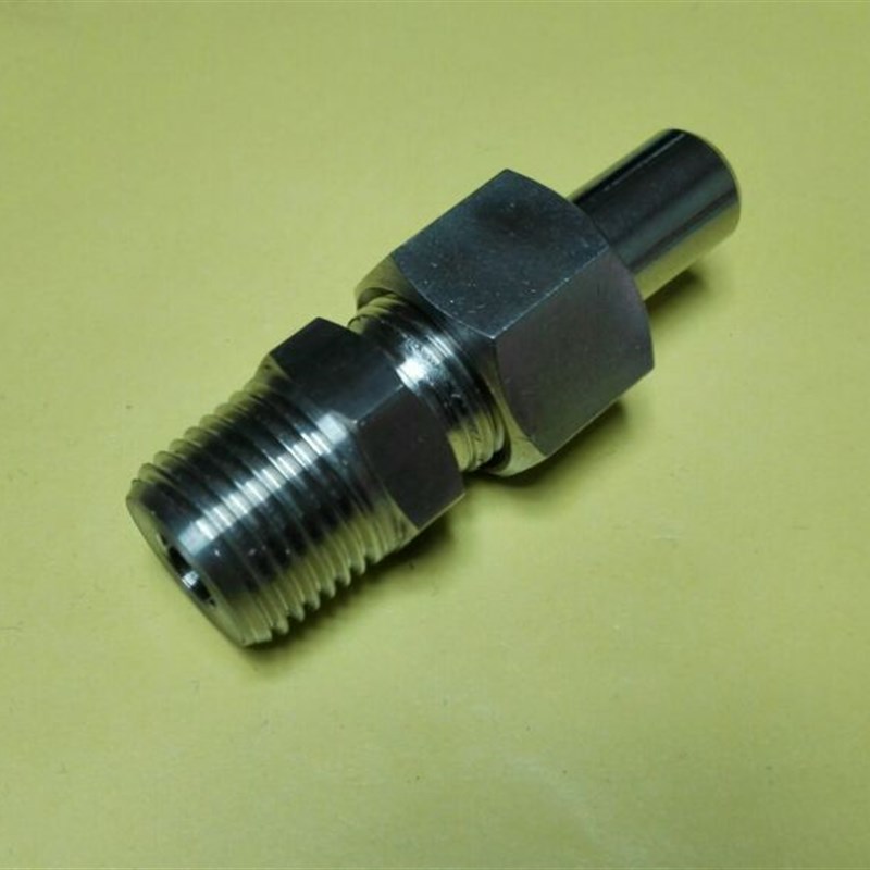 不锈钢压力表接头 不锈钢直通终端接头 外螺纹ZG1/2外焊接管14x2