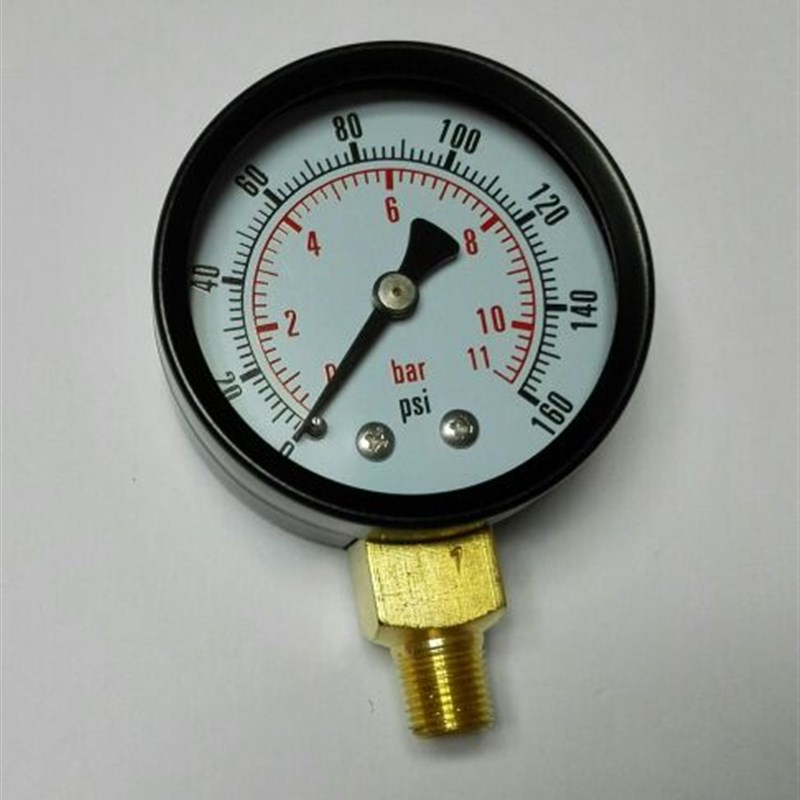 压力表 直径50mm 压力0-160psi 11bar 螺纹Z1/8 径向立式安装