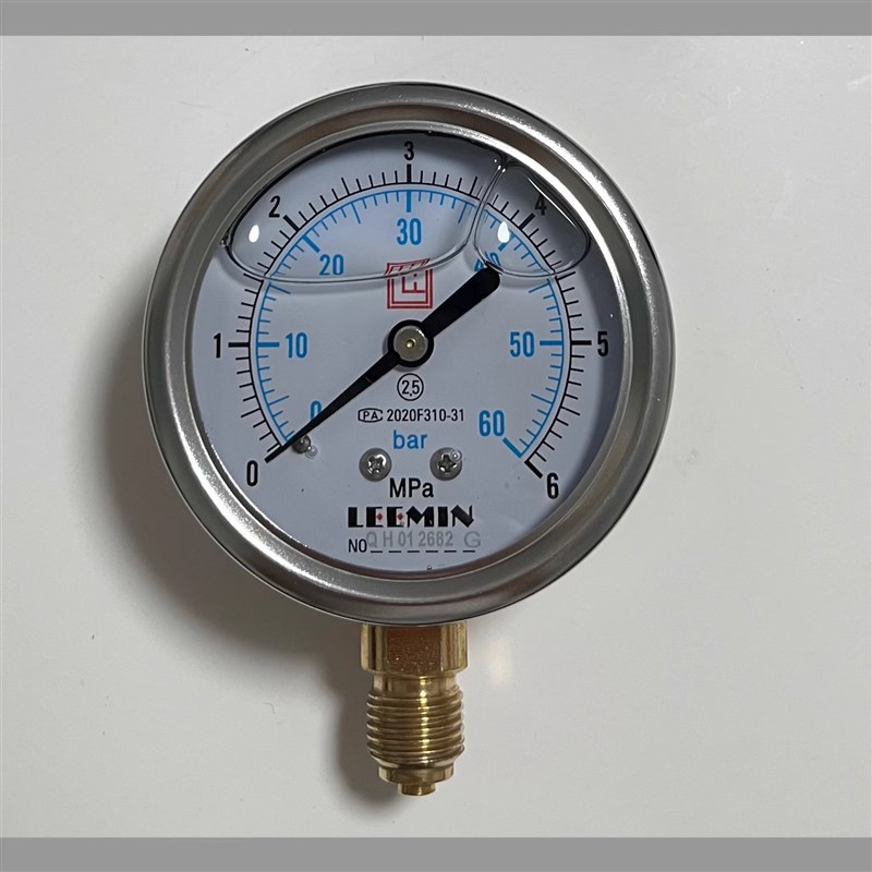 LH系列leemin充油耐震压力表0-60bar 0-6mpa外壳直径68mm螺纹G1/4