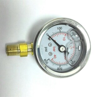 40mm 耐震压力表yn 600psi螺纹ZG1 4mpa防振表径向 40压力40bar