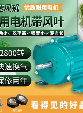 高速电机2800转优质电机换气扇风机220V排气工业圆桶马达不锈钢