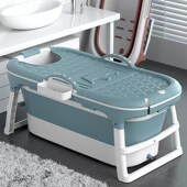 免安装 折叠浴桶宝宝全身浴盆大人浴缸加长加厚洗澡盆家用泡澡桶