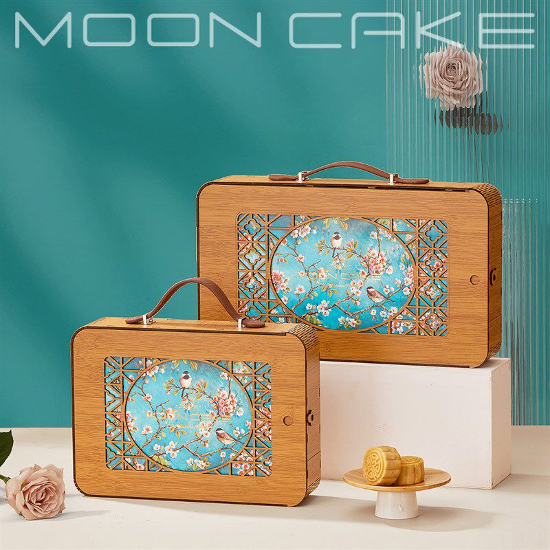 2023新款高端6粒8粒装高档手提中秋节月饼盒包装盒礼盒空盒定制