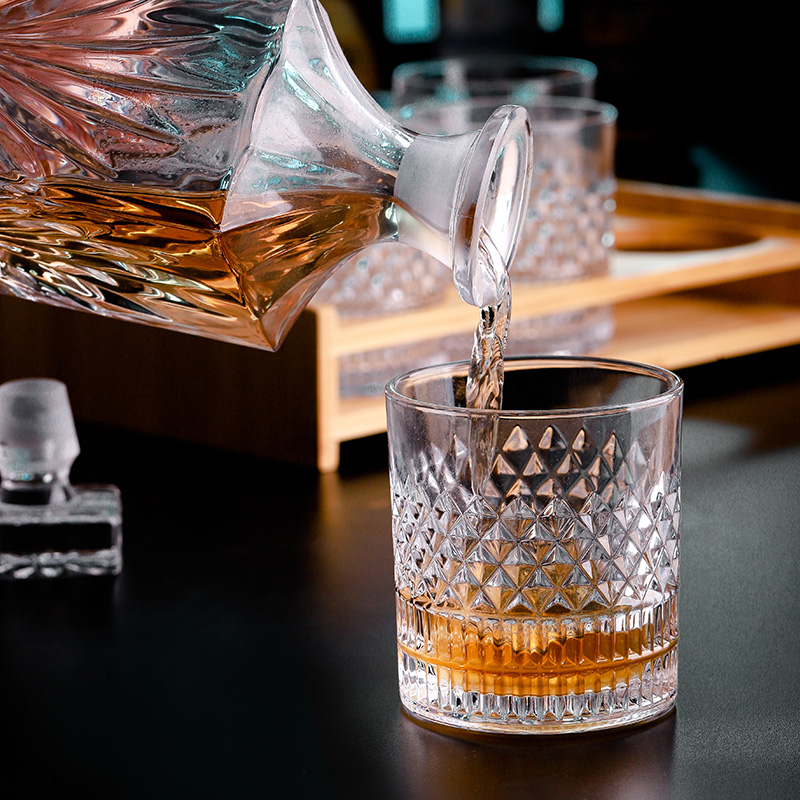 威士忌酒杯氛围感洋酒杯套装家用水晶玻璃古典杯家庭酒吧啤酒杯子