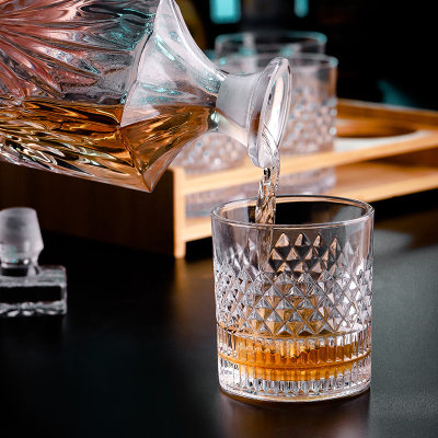 威士忌酒杯氛围感洋酒杯套装家用水晶玻璃古典杯家庭酒吧啤酒杯子