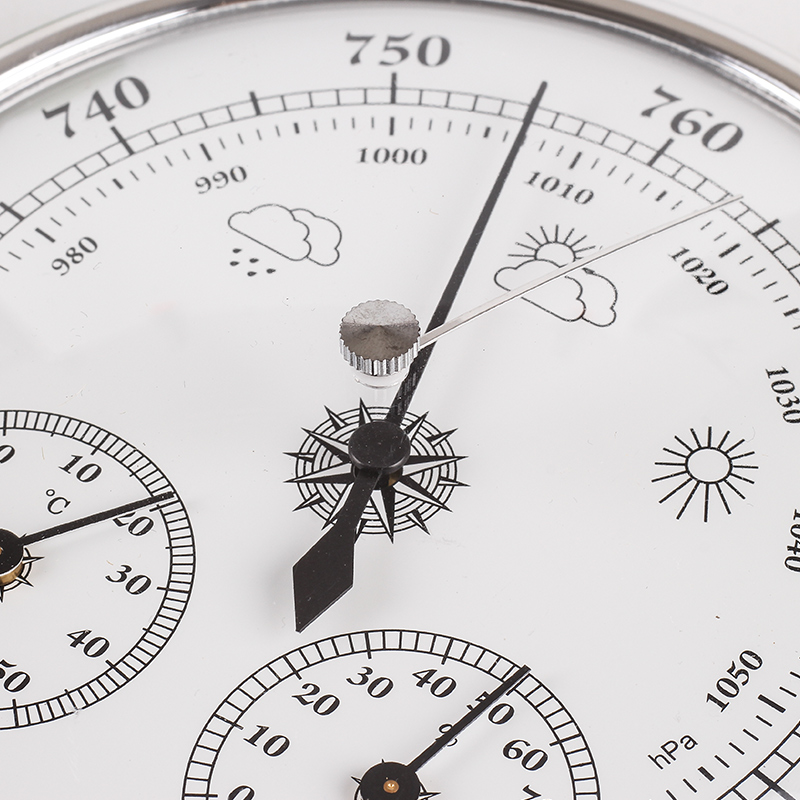128mm气压计大气多功能大气压力表温湿度计天气预报仪钓鱼户外