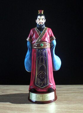 创意三国人物曹操公仔孟德雕像中式客厅书房办公室内家居饰品摆件