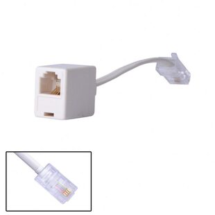 RJ45转RJ11 网络转电话 8P8C转6P4C 电话转接头 网络线转电话线