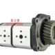 玉柴玉米收割机专用齿轮泵型号： CBJ E16花左方口法兰