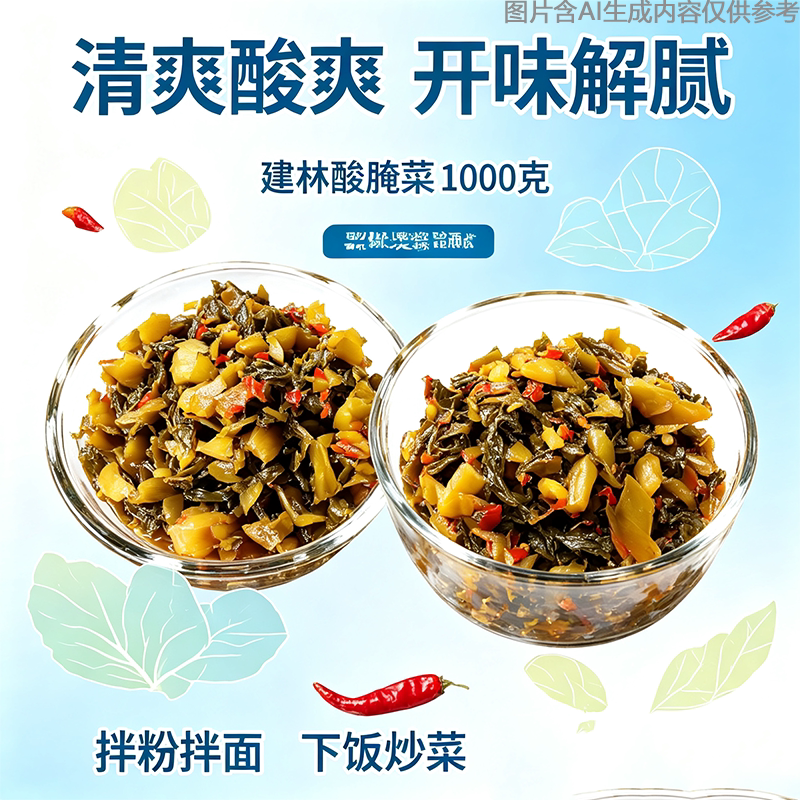 云南大理弥渡特产咸菜农家自制鱼汤酸菜鱼米线面条调料包配料酸菜