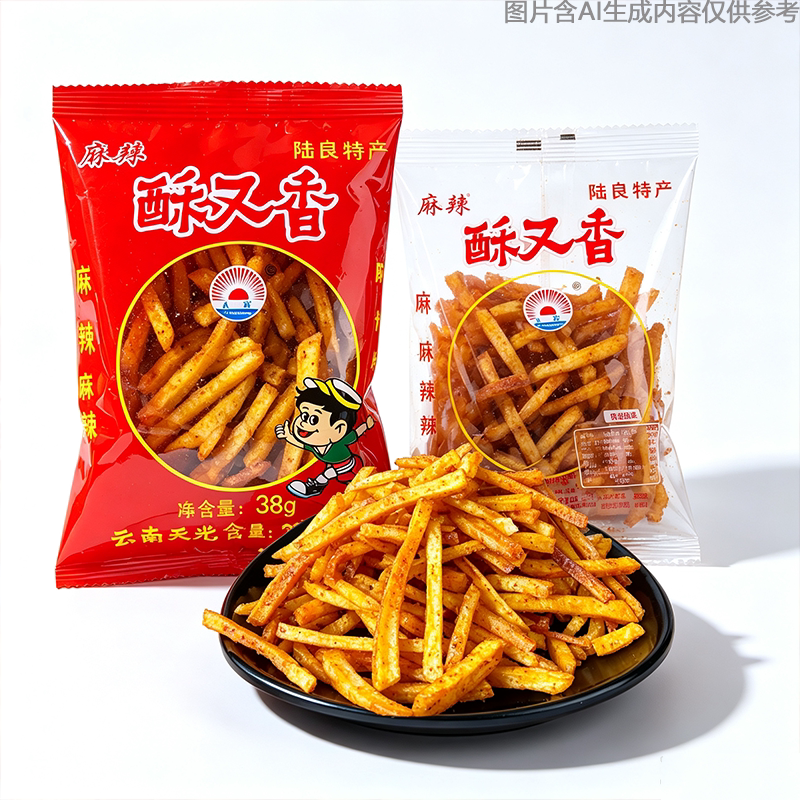麻辣土豆片休闲零食童年回忆酥又脆土豆丝多种类云南特产酥酥脆脆